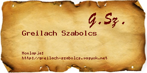 Greilach Szabolcs névjegykártya